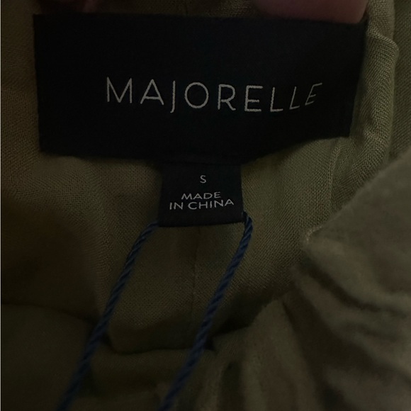 Majorelle Jazmine Pants in Green Wide-Leg Linen Blend Pants size S - Picture 8 of 11